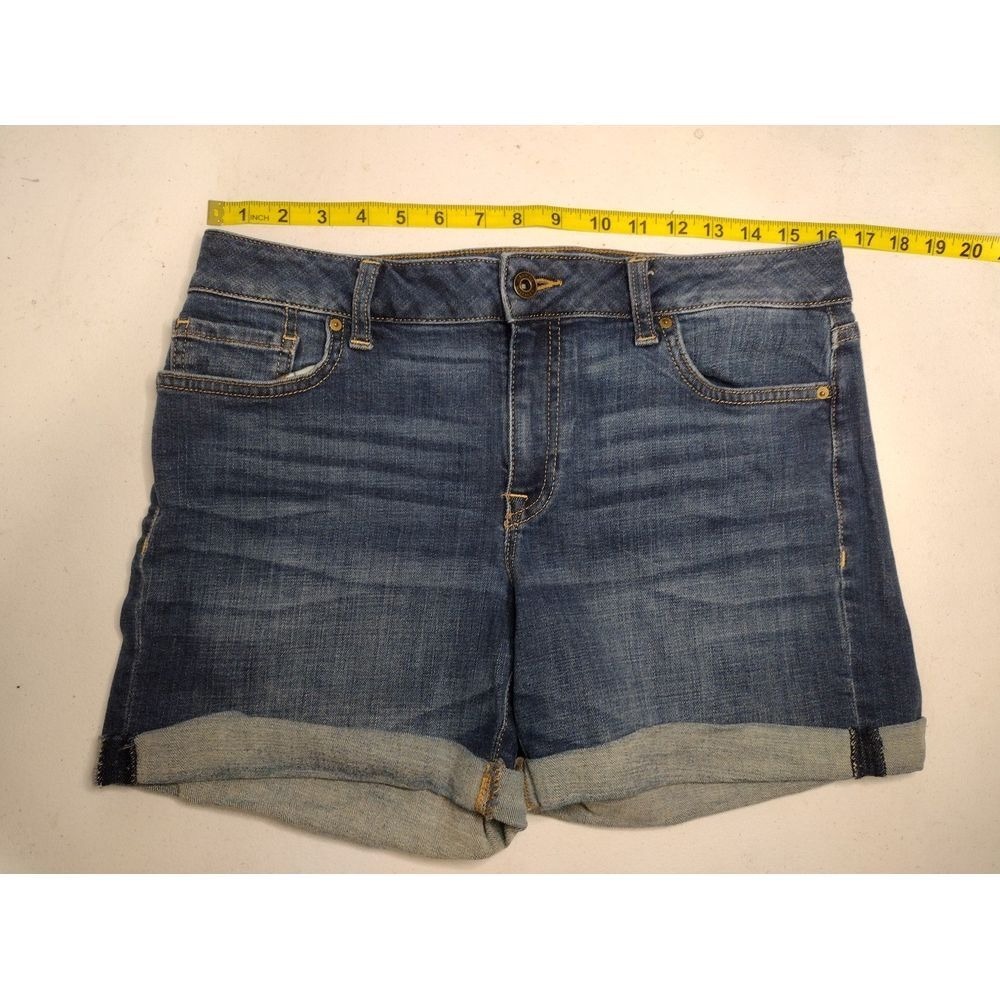 Tommy Hilfiger Womens‎ Denim Jean Shorts Cuffed Rolled Hem Blue Size 6